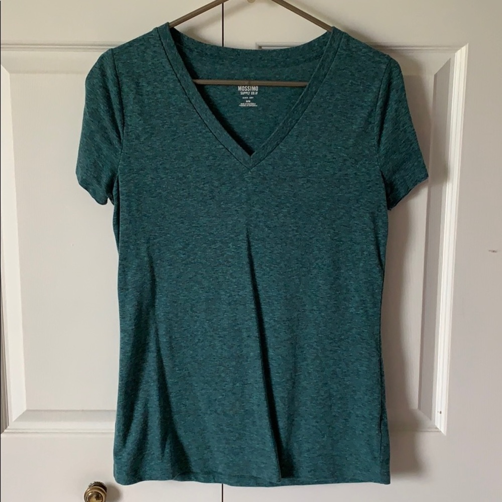 Green v neck t shirt